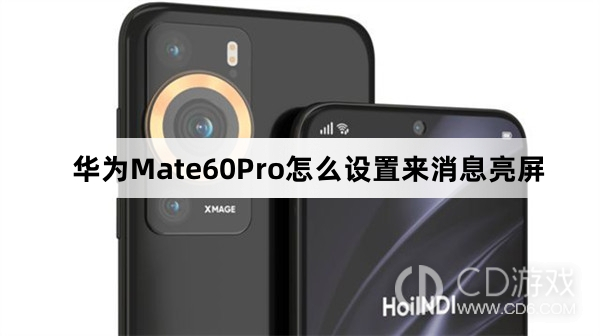 华为Mate60Pro设置来消息亮屏方法