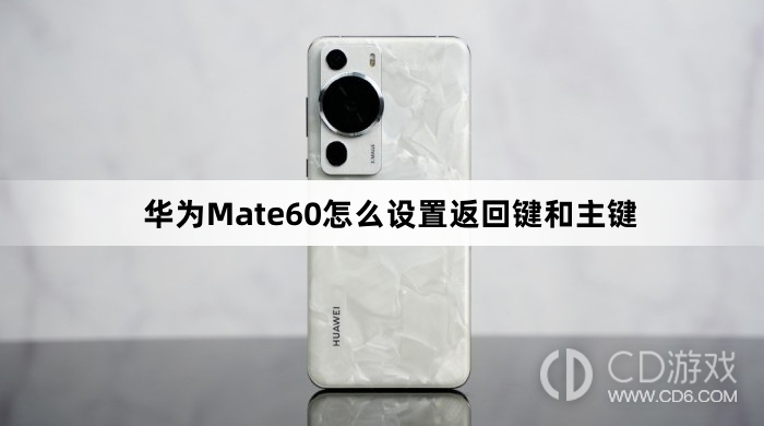 华为Mate60设置返回键和主键教程